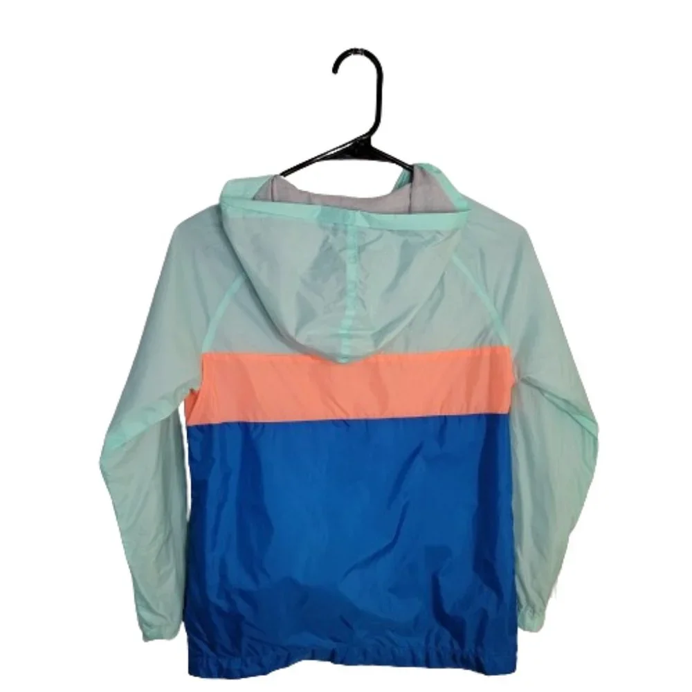Cat & Jack Kids Colorblock Hoodie Windbreaker Jacket Girls M(8/10) Pull On